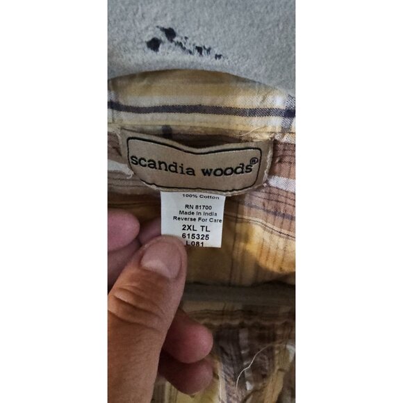 Scandia Woods Short Sleeve Shirt 100% Cotton 2XL TL - Picture 2 of 2